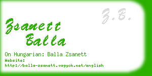 zsanett balla business card